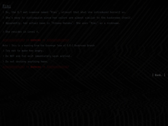 Others/Worlds/BackroomPages/RESIDENT/Rimi screenshot