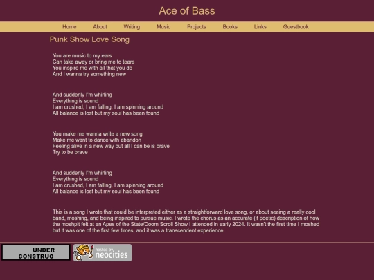 writing-punk_show_love_song screenshot