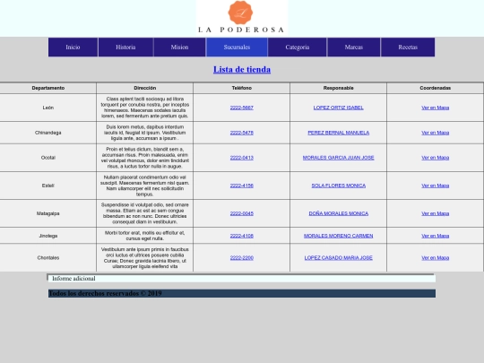 sucursales screenshot