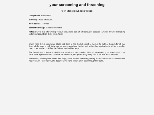 fanfic/dcu/yourscreamingandthrashing screenshot