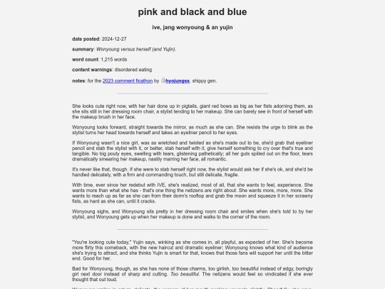 fanfic/ive/pinkandblackandblue screenshot