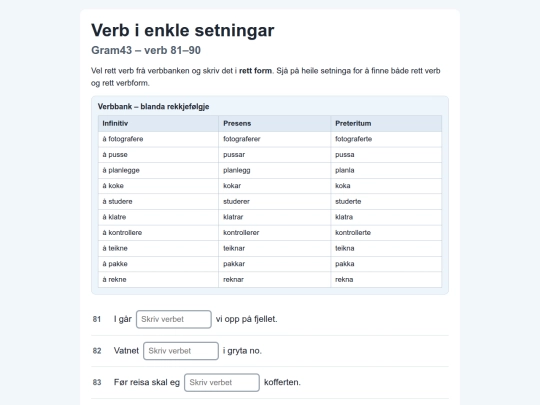 Gram43-setn.verb81-90 screenshot
