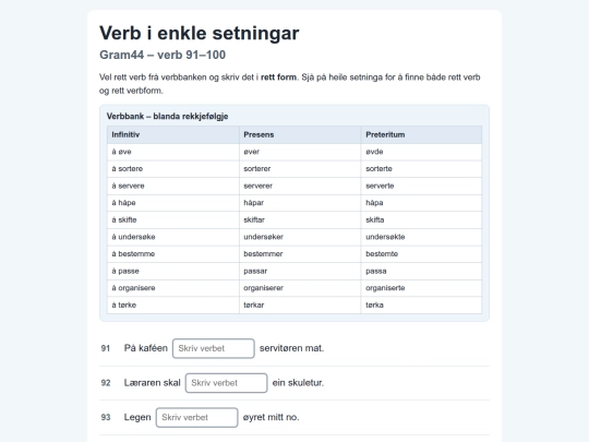 Gram44-setn.verb91-100 screenshot