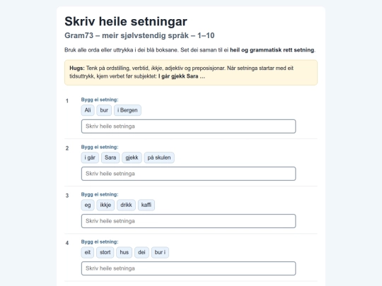 Gram73-setn.skriv1-10 screenshot