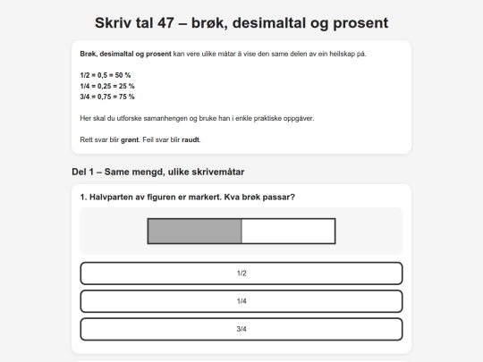 Skriv_tal47_brok_desimaltal_og_prosent screenshot
