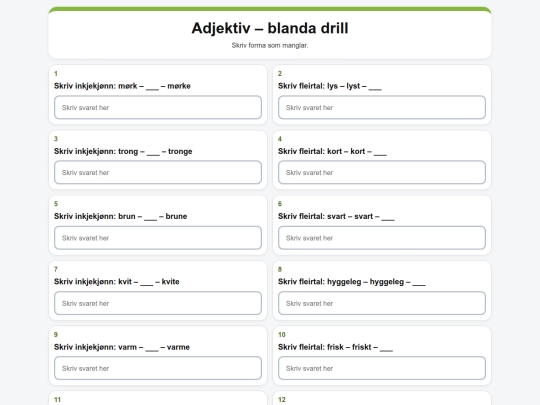 adjektiv_blanda_drill screenshot
