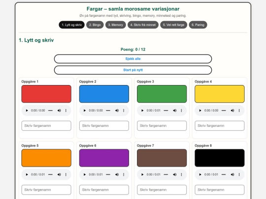 fargar_samla_morosame_variasjonar_med_minne screenshot