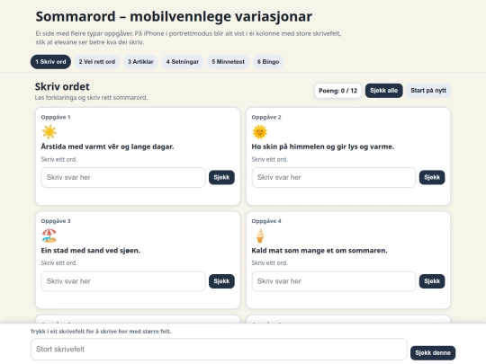 sommarord_mobilvennlege_variasjonar screenshot