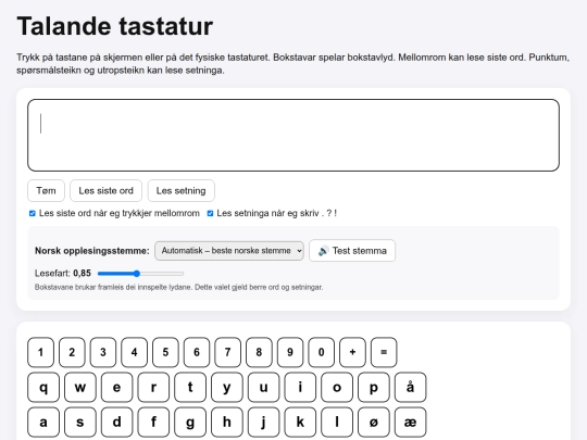talande_tastatur_betre_norsk_stemme screenshot
