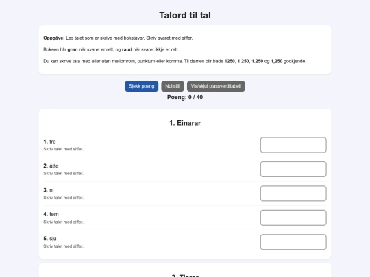 talord_til_tal_40_oppgaver screenshot