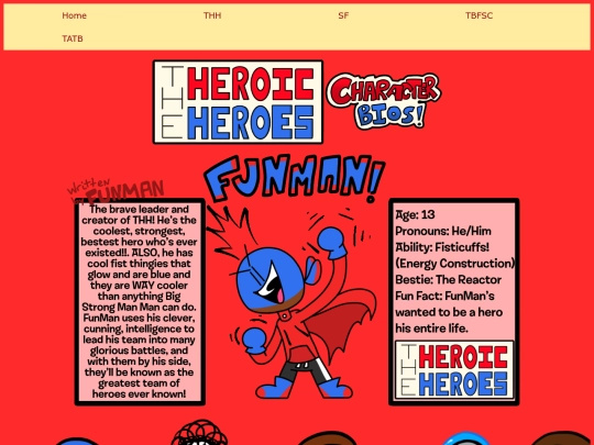 The Heroic Heroes/The Heroic Heroes Character Bios screenshot