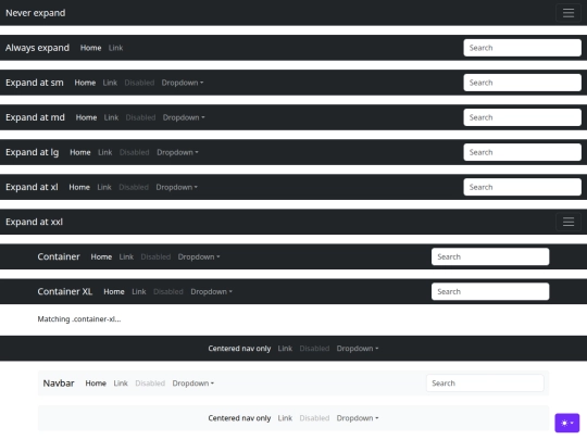 navbars screenshot