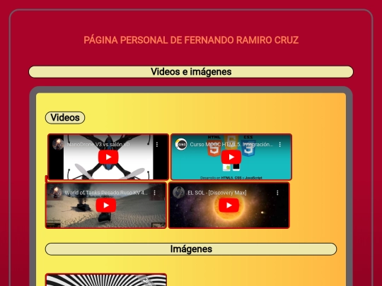 Página de Fernando Ramiro Cruz screenshot