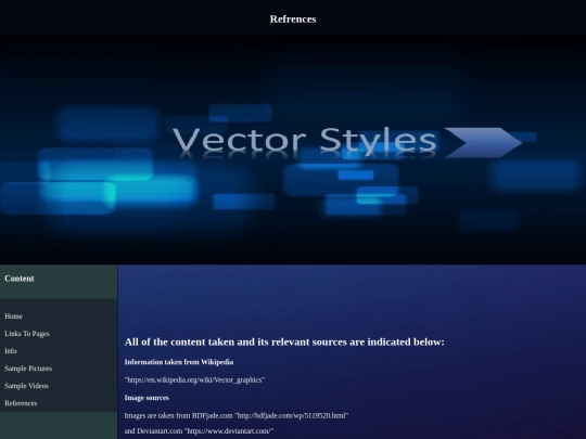Vectorstyles/Refrences screenshot