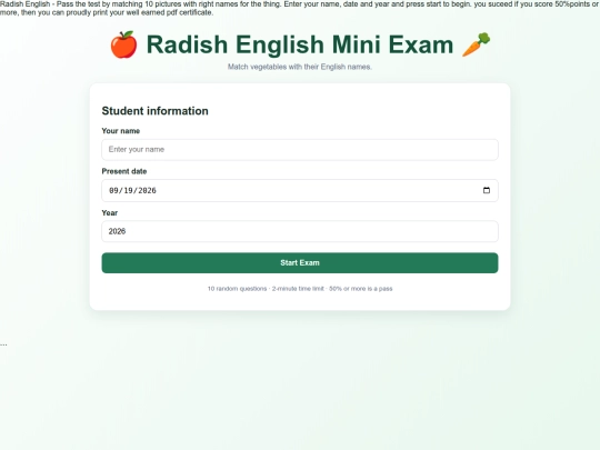 apps/radish english screenshot
