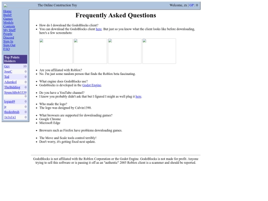 faq screenshot