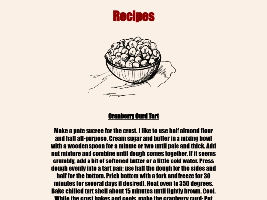 recipes screenshot