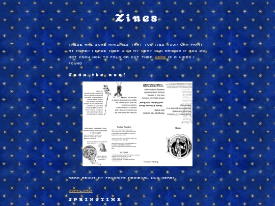 zines screenshot