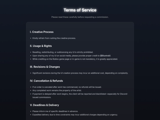 terms screenshot