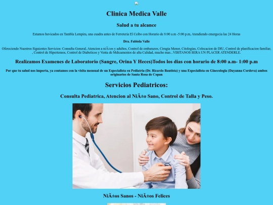 pagina wed de Clinica Medica Valle screenshot