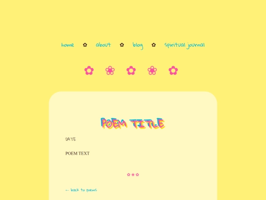 poems/poem-template screenshot