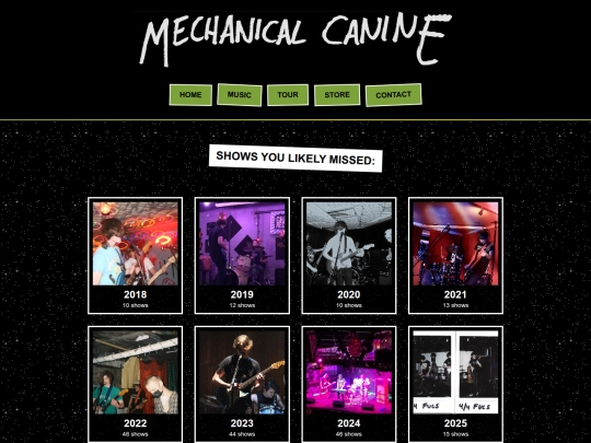pastshows screenshot