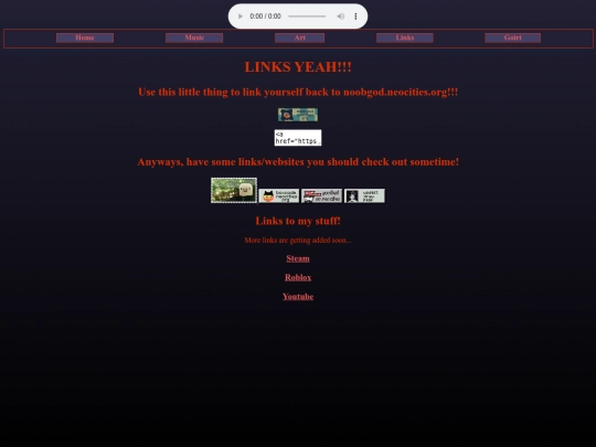 Links screenshot