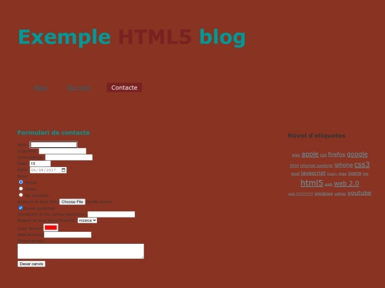 pagines/contacte screenshot