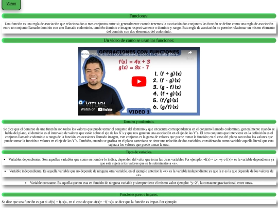 Funciones screenshot