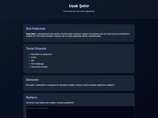 uzak_sehir_web_app_TR screenshot