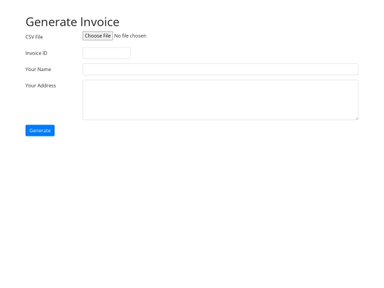 Invoice screenshot