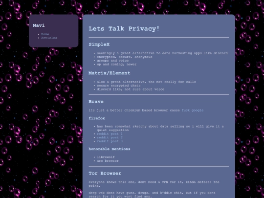 articles/privacy screenshot