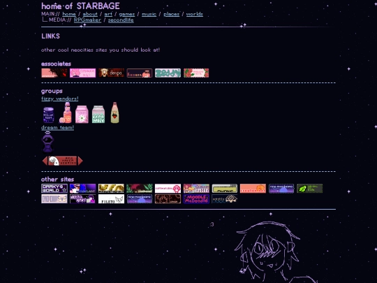 links screenshot