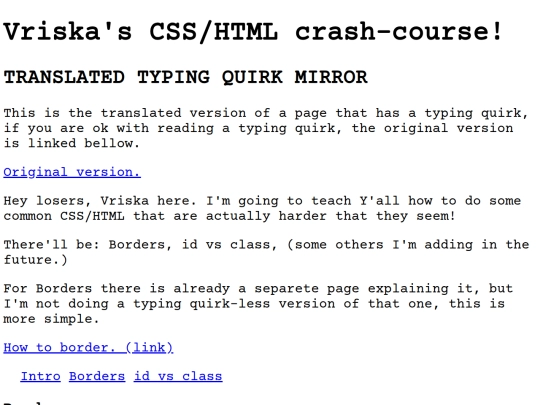 blurbs/vriskas-css-html-crashcourse-tqless screenshot