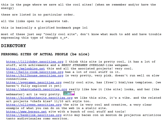 links/cool_sites screenshot