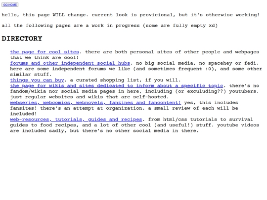 links screenshot