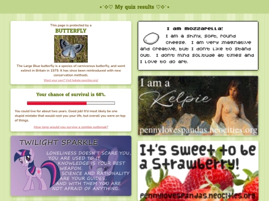 subPages/quizzesResults screenshot