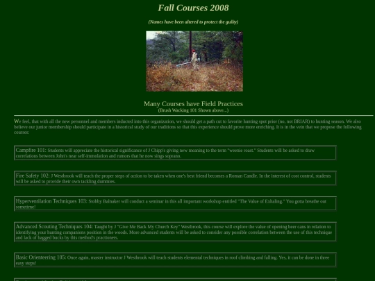 fall_courses_2008 screenshot