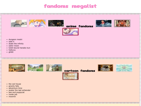 fandoms screenshot