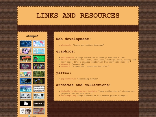 links screenshot