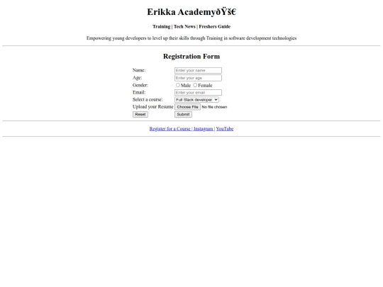 Academy/register.html/register screenshot
