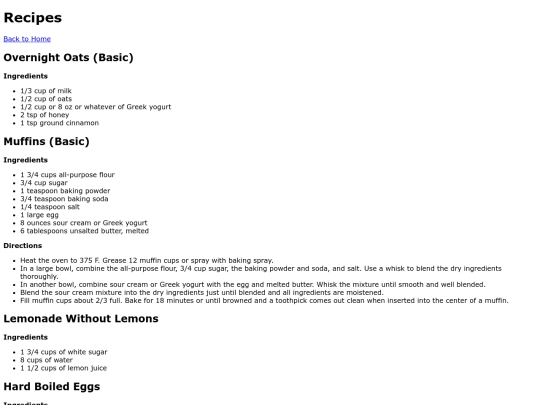 Site Files/recipes screenshot