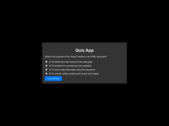 HTMLquiz1 screenshot