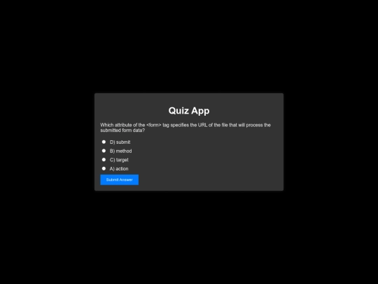 HTMLquiz5 screenshot