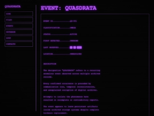 events screenshot