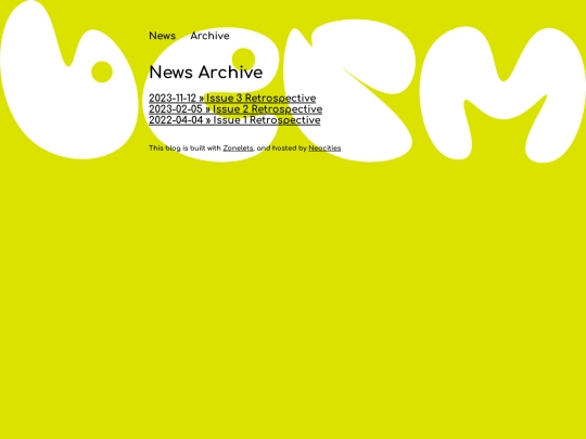 blog/archive screenshot