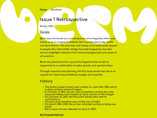 blog/posts/2022-04-04-Issue-1-Retrospective screenshot