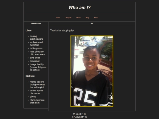 aboutme screenshot