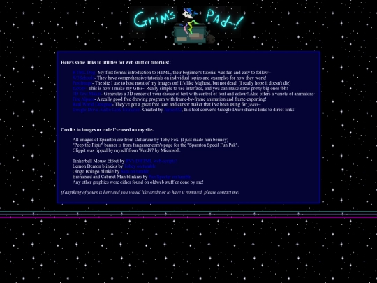 links screenshot