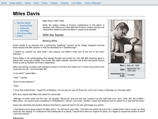 milesdavis screenshot